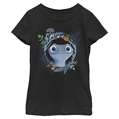 Disney Frozen 2 Watercolor Salamander Girl's Solid Crew Tee