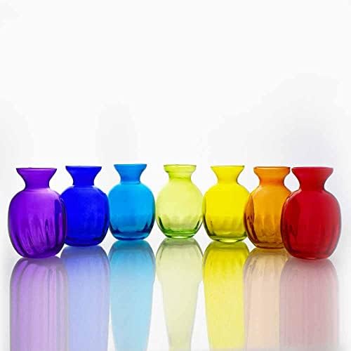 Recycled Glass Bud Vase - Olpe (Green); 11cm Vase