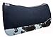 Showman Black Felt Saddle Pad w/Hair-On Cowhide Accent