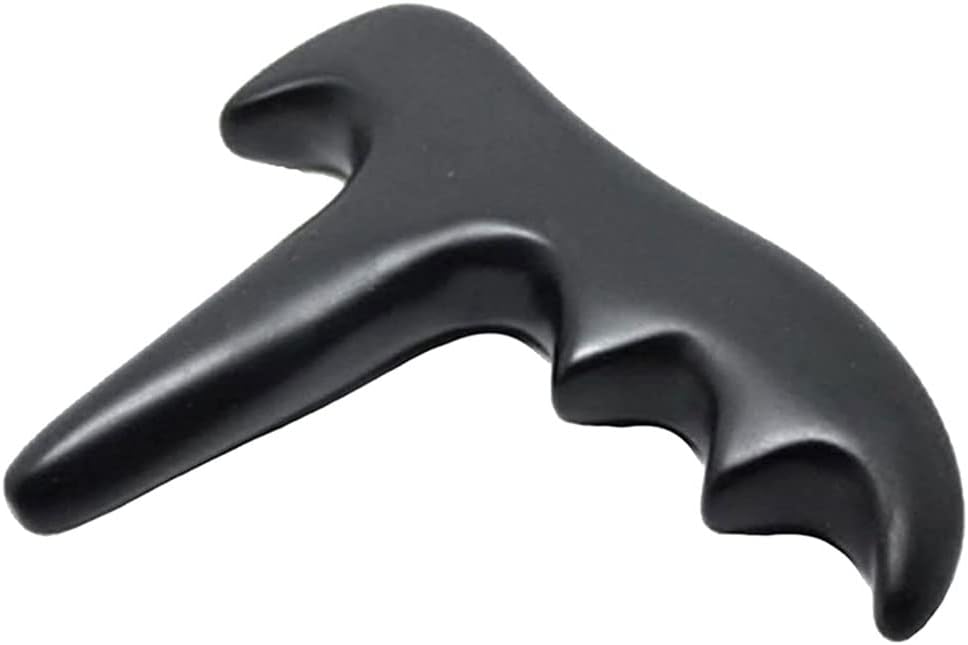 Trigger Point Massager T Type Trigger Point Natural Hot Stones Massage Black Manual Foot Massager Suitable for Pressure Point Massage Feet Neck Face Back