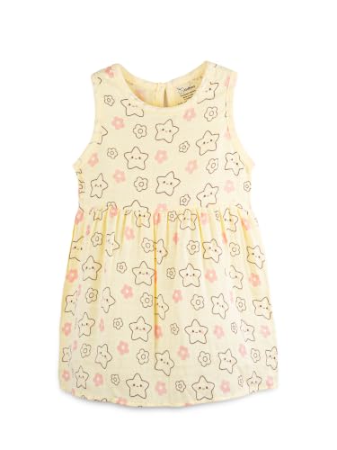 Image of Kidbea Bamboo Cotton Baby Girl Dress, Sleeveless Casual Wear Girls Frock