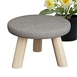 Atfoton Pequeño otomano, Taburete pequeño de Madera con Almohadilla Antideslizante, Taburete con reposapiés para Camas Altas, Taburete para Debajo del Escritorio, para el hogar, Sala