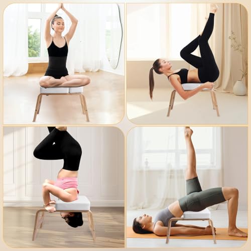 Image of Yoga Headstand Bench PU Pad Headstand Trainer Max Load 300lbs