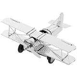 Avión plateado: vintage y elegante, muy hermoso y único, el modelo de avión tiene buenos efectos decorativos, delicado y creativo, modelo de avión