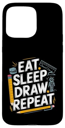 Eat Sleep �h���[ ���s�[�g ��� �A�[�e�B�X�g �A�[�g���D�� �X�}�z�P�[�X iPhone 15 Pro Max �p