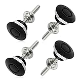 ABOTHGD Automotive Universal 4PCS 1.25 Inch Universal Quick Release Hood Pins Lock - Black Aluminum Push Button Latch Fastener for Car Hood, Bonnet, Bumper & License Plate
