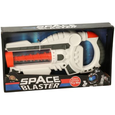 RAJANI Space Laser Blaster Toy for Kids with Lights and Sounds Indoor Use Ages 3 Up