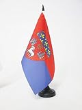 AZ FLAG Drapeau de Table Toulouse 21x14cm - Petit Drapeaux DE Bureau toulousain 14 x 21 cm