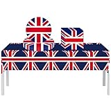 Largement utilisé : les assiettes en carton Union Jack sont idéales pour les décorations de couronnement King Charles III, les fêtes de rue, les fêtes de jardin, les fêtes royales ou les grands événements sportifs.