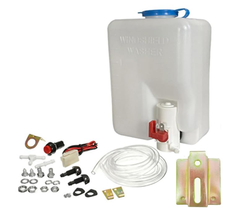Kit de lave-glace universel pour pare-brise 12 V, pare-brise 1.5L universel pompe lave-glace pour voiture, pare-brise, lave-linge, pompe à réservoir
