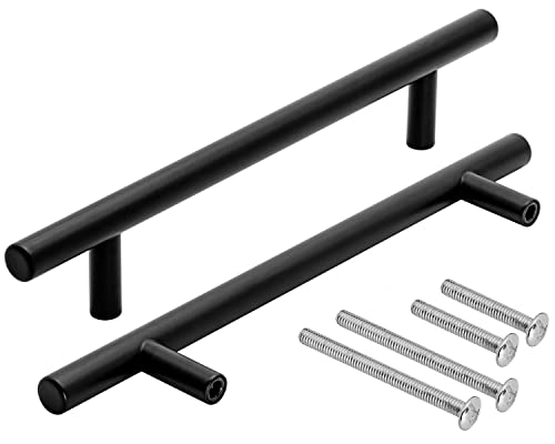 Stahlia möbelhandtag svart Ø 10 mm rostfritt stål 320 mm (1 styck) skåphandtag kökshandtag svarta handtag möbler lådhandtag skåpdörrhandtag