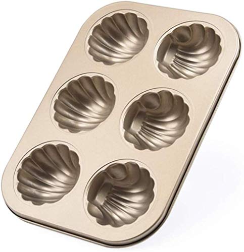 Eastclear Madeleine Non-stick Mold Carbon Steel Cake Molds Cavity Baking, Mini Patisserie Mold for French Dessert, Biscuit, Chocolate, 1pc