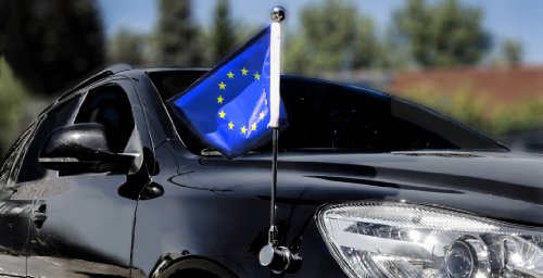 Car Flag Diplomat-Bayonet-Chrome