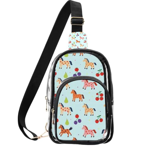 Bolso cruzado elegante linqin con diseño exclusivo de caballo y cereza