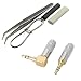 Timibis 2Pcs 3 Pole 3.5mm Barss Stereo Audio Plug Jack Connector Male Headphone Jack Soldering Spring Silver
