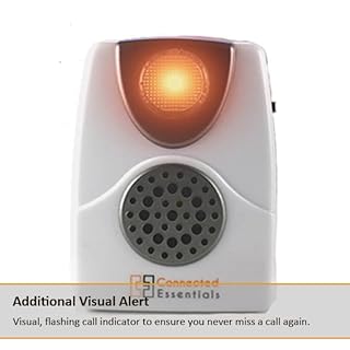 Connected Essentials CEA40 - Amplificatore del suono di chiamata del telefono, con flash luminoso