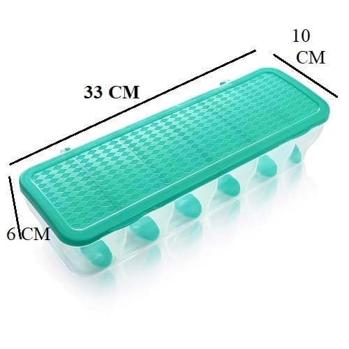Image of TASTIC Multipurpose 6-Compartment Spice and Dry Fruits Storage Container Box with Lid and Spoons, | 1800 ml Transparent Pickle Box | Spice Organiser For Home, Hotel & Restaurant (PISTA)