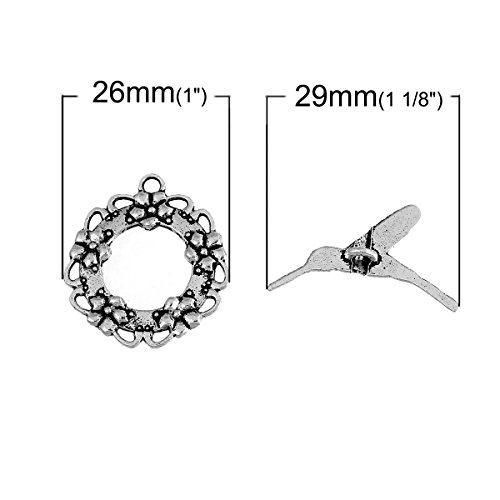 Jgfinds Flower And Hummingbird Bracelet Toggle Clasps - 10 Sets Of Silver Diy Jewelry Making Supplies, Bracelet Clasp, Sweater Barrel Toggle Closure Or Connector #TOP3
