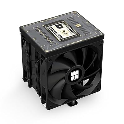 Thermalright Burst Assassin 120 Vision Black CPU Air Cooler, Desktop CPU Cooler with 1500RPM Speed,320x240 Resolving Power IPS LCD Screen with 2.4in,PC Cooling for Intel lga1851/1700/115X,AM4/AM5