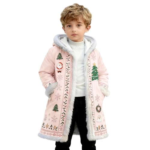 Abrigo Infantil de Personajes para Invierno Chaqueta cálida niños y niñas con Capucha (3-4 Years)