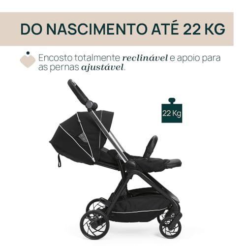 Chicco One4Ever Lounge, Lekki i Kompaktowy Wózek Spacerowy od Urodzenia do 4 lat, Elegancki Wygląd, Automatyczne Składanie, Budka Przeciwsłoneczna i Osłona Przeciwdeszczowa,waga dziecka maks. 22 kg