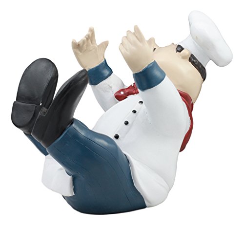 Ebros For The Love Of Wine Fat Chef Marco Hugging Wine Bottle Holder Figurine Kitchen Countertop Wine Cellar Hosting Table Decor Piece #TOP2