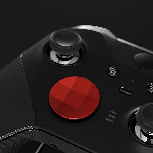 Image of eXtremeRate 2Pcs Metallic Scarlet Red Magnetic Stainless Steel D-Pads for Xbox Elite 1 /2 Controller, Replacement Directional Pad Button Kits for Xbox One Elite & Xbox One Elite Series 2 Controller