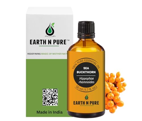 Image of Earth N Pure Sea Buckthorn Oil - 100% Pure & Natural for Radiant Skin & Nourished Hair - Antioxidant-Rich Facial Oil | 50ml