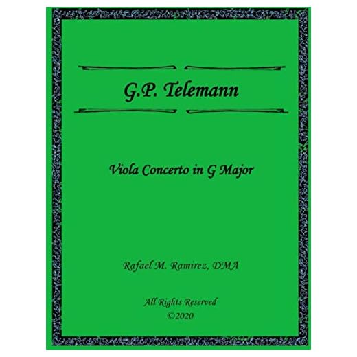 G.P. Telemann Concerto in G Major: For Viola and Piano
