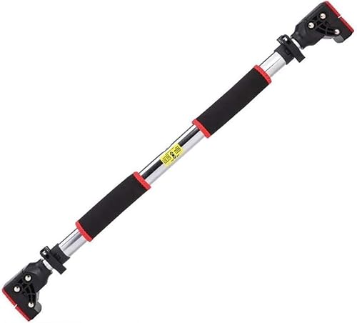 JvFbjLF Pull-Up Bars 75-150cm Home Gymnastic Rings Power Training Equipment Load 200kg(Black+Red,75-97cm)