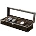 Produktbild Haushalt Holz Glas Uhrenbox Schmuck Uhrenbox Aufbewahrungsbox Vitrine Box Männer und Frauen Uhr Aufbewahrungsbox Uhr Sixpack