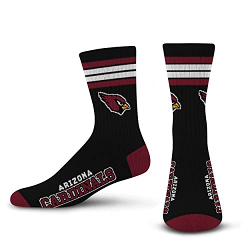 NFL Arizona Cardinals 4 Stripe Deuce Mens Socks size: LG