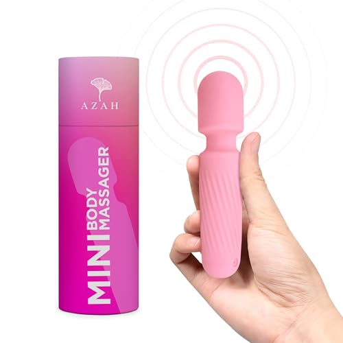 Image of Azah Mini Personal Massager For Women | 10 Vibration Modes, USB Rechargeable, Waterproof, Travel Friendly, 3 Months Warranty | Handheld Electric Body Massager | Full Body Massager For Pain Relief | Pink