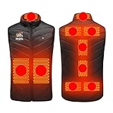 Chaleco calefactable para hombres y mujeres, chaqueta climatizada, 9 zonas de calentamiento, 3 temperaturas ajustables, chaleco térmico de invierno con calefacción, chaleco térmico sin mangas, chaleco