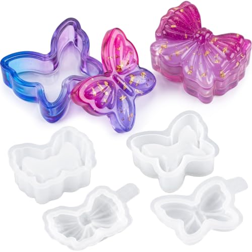 NiArt Resin Mold – Storage Box Set – Bow Design, 2-Piece