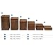 MOOCA Wooden 6 Pcs Square Risers for Display Jewelry and Accessories Display Stand Wooden Risers For Jewelry Figurine, Brown
