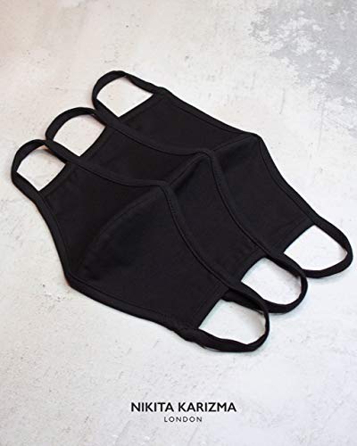 Stretch Sculpt Kids In Black Face Masks By Karizma Fabric Face Mask 3 Childrens Masks #TOP1