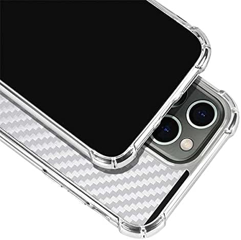 Skinit Clear Phone Case Compatible with iPhone 13 Pro - Skinit Originally Designed White Carbon Fiber Design