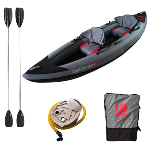 Kayak 2 personnes compact Ultimate Discovery bateau pneumatique facile à transporter