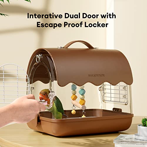 Bucatstate Bird Carrier Backpack With Perch, Transparent Travel Bird Cage Bag Lightweight With Shade Cover, Visible Window For Parrots, Small Cockatiels, Budgie And Other Similar Size Birds #TOP7