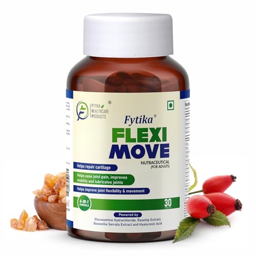 Image of Fytika Flexi Move - 30 Tablets | Joint Support Supplement, Glucosamine, Rosehip, Boswellia Serrata, Supports Bone, Joint, Cartilage Health, For Men, Women