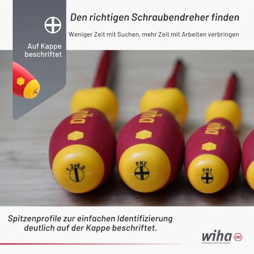 Wiha 32095 Schlitz- und Kreuzschlitzschraubendreher-Set, isoliert, 1000 Volt, 19-teilig – Ansicht 6