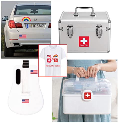 10-teilige Erste Hilfe Aufkleber 10x10 cm, wasserdichte Notfallbehandlungs-Etiketten, Blasenfreie selbstklebende Schale und Stick Vinyl Aufkleber