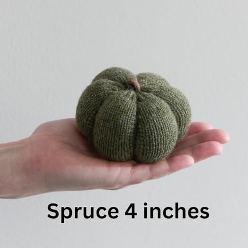 Image of Set of 3 Multi-size Cozy Knit Pumpkins (Marigold Large Multi-size set) | Fall Home decor, Shelf sitters, Bowl fillers, Gift for Friend