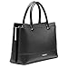 Calvin Klein Bianca Triple Compartment Satchel, Black/Silver, One Size