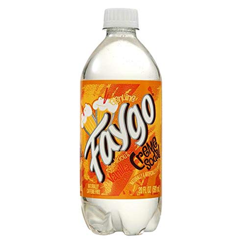 Faygo Creme Soda Pop 20 oz (6 pack) Plastic Bottles Cream