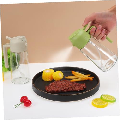 Aceitera de vidrio con spray y dispensador de aceite de cocina para comida 5