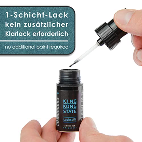 King Kong State Lackstift - SCHWARZ MATT - 1-Schicht-Lack zur Ausbesserung von Steinschlägen und Kratzern am Auto (MATT) – Ansicht 3