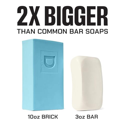 Image of Duke Cannon Supply Co. Extra Large Bar Soap Bundle - Men's Bar Soap with Masculine Scents - Frsh Water + Citrus - All Skin Types - Big Brick of Soap - Superior,10 oz | Fresh Water + Citrus Scent - Triple-Milled Men's Bar Soap - Deep-Cleansing Bath Bar