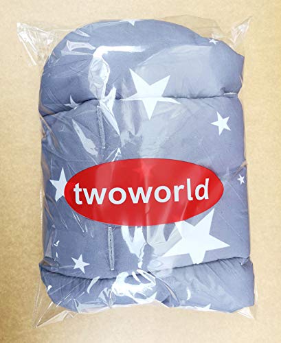 Twoworld High Chair Cushion, Large Thickening Baby High Chair Seat Cushion Liner Mat Pad Cover Breathable (Blue Star)